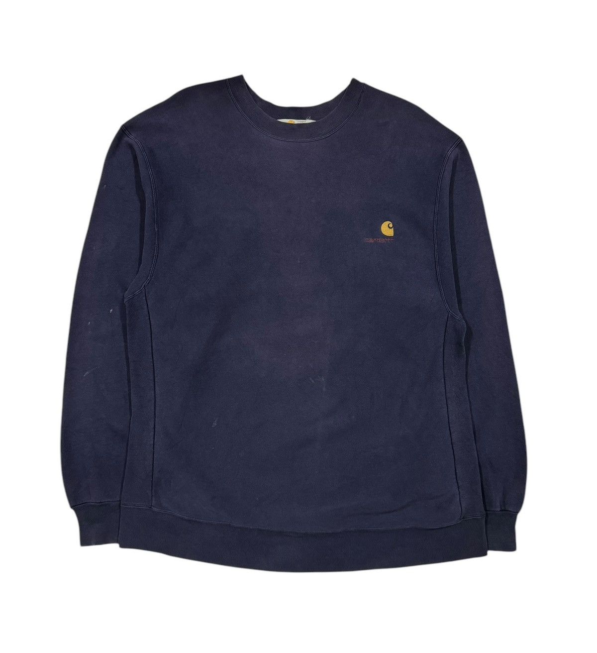 Carhartt × Vintage Vtg🔥Carhartt Reverse Weave Navy Blue Pullover Sunfaded Size US L / EU 52-54 / 3 - 1 Thumbnail