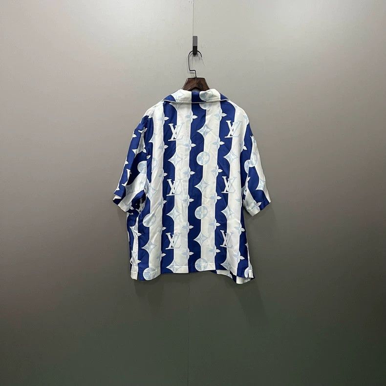 Louis Vuitton Louis Vuitton Wheat ear logo navy blue short sleeves 2501-N Size US M / EU 48-50 / 2 - 2 Thumbnail