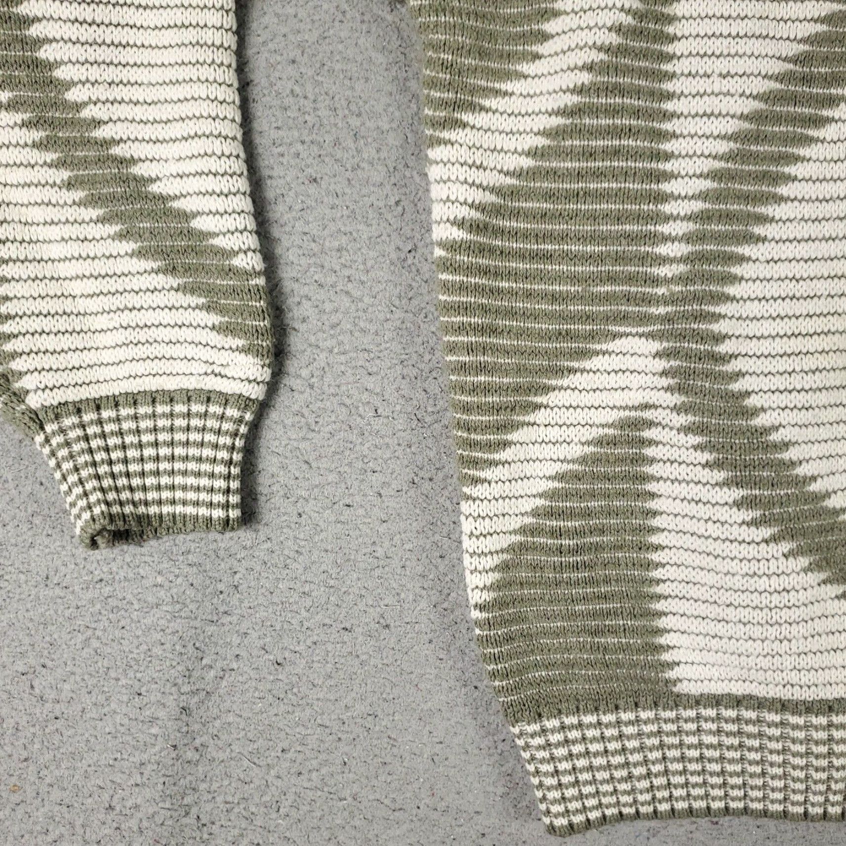 Vintage Jed Mens Beige Large Extra Large Vintage 80s Knit Pullover Sweatshirt Size US L / EU 52-54 / 3 - 3 Thumbnail