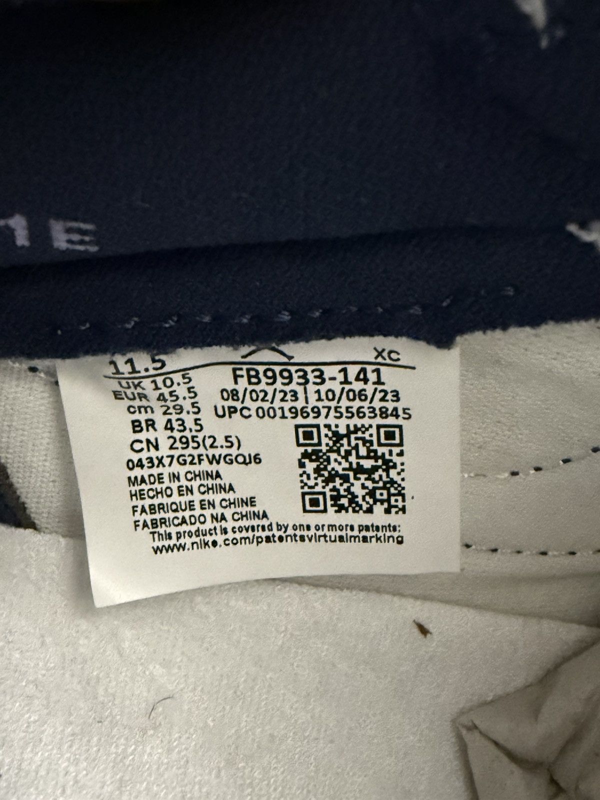 Nike Air Jordan 1 Low OG ’85 Metallic Blue – Size 11.5 Size US 11.5 / EU 44-45 - 9 Thumbnail