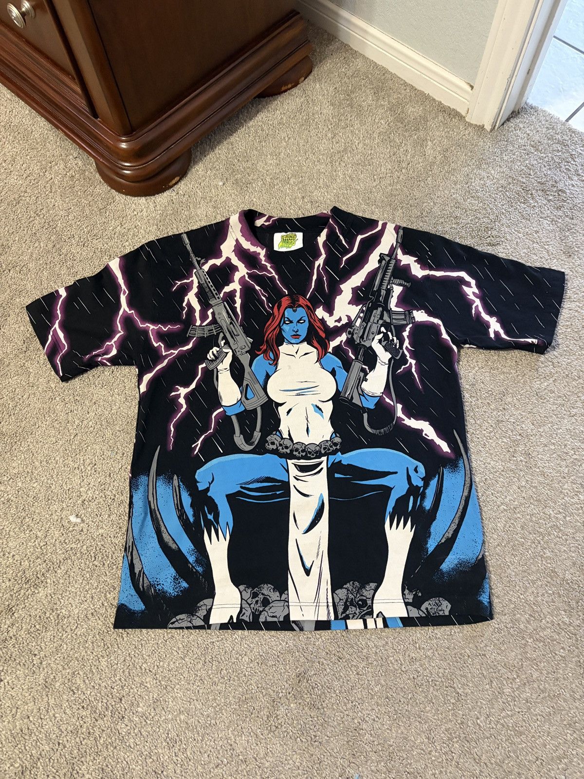 Chronic Images Mystique Shirt Small All Over Print Marvel