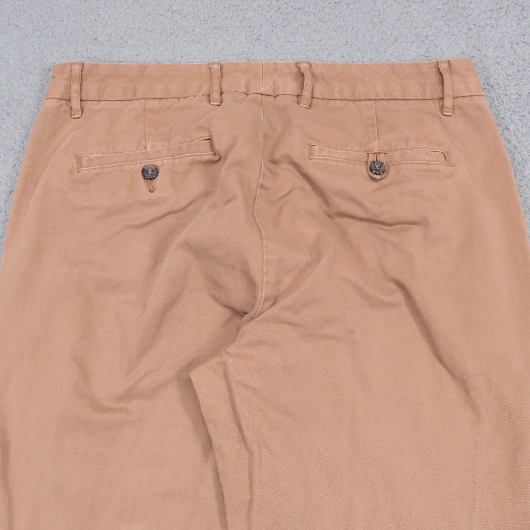 Vintage VINTAGE Peter Manning Pants Mens 33x28 Tobacco Brown Garment Dyed Chinos 5 Pocket Twill Shirt? Size US 33 - 5 Thumbnail