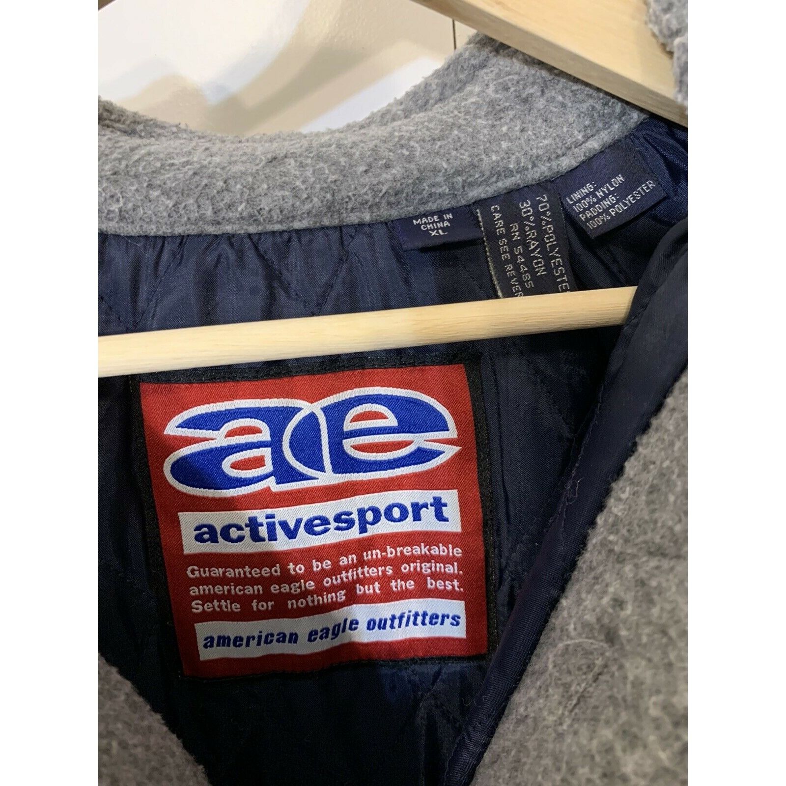 American Eagle Outfitters Vtg American Eagle AE Active Sport Fleece Vest w/ Quilted Li Size US XL / EU 56 / 4 - 5 Thumbnail