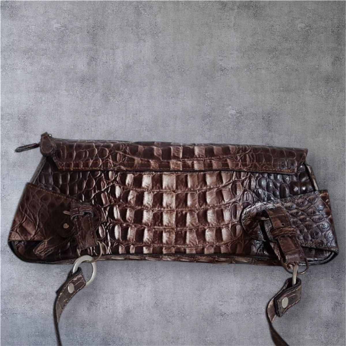 Other Vintage crocodile leather brown shoulder bag Size ONE SIZE - 2 Thumbnail
