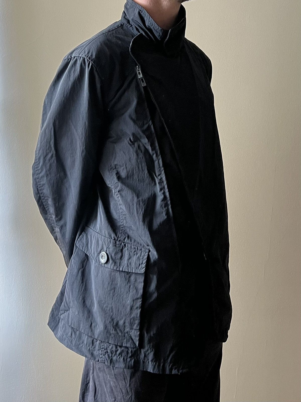 Giorgio Armani Giorgio Armani Black Label Asymmetrical Technical Zip Jacket Size US L / EU 52-54 / 3 - 3 Thumbnail