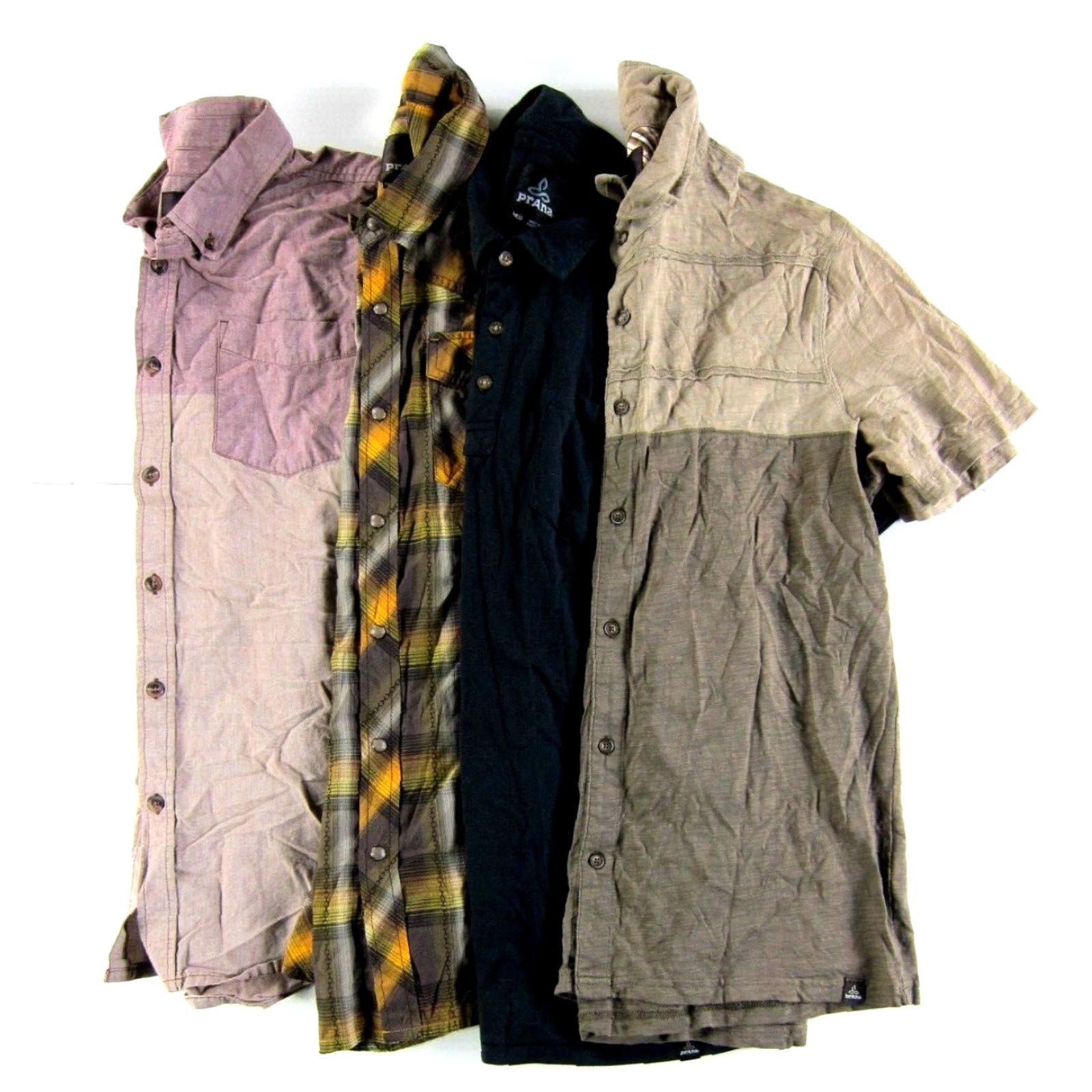 Prana PrAna Shirt M Yellow Long Sleeve Pink Short Sleeve Button Black Brown Polo Size US M / EU 48-50 / 2 - 2 Thumbnail