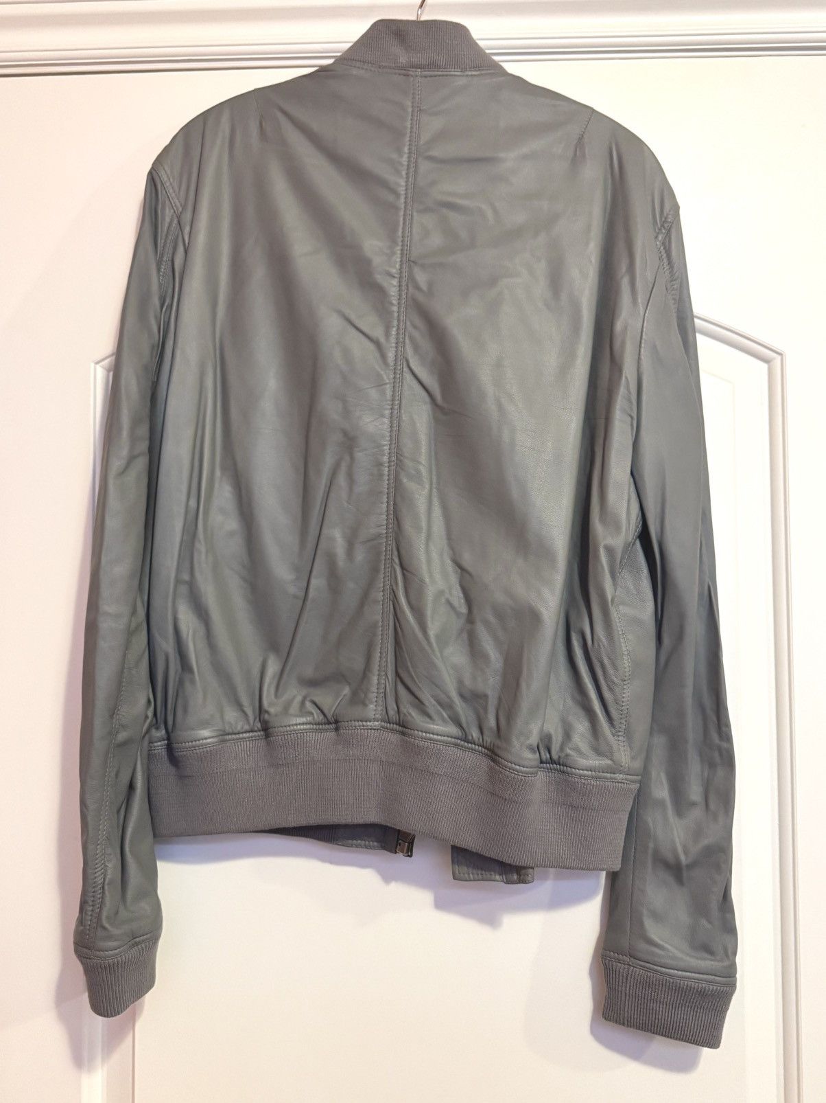 Burberry Burberry Brit Lamb Leather Grey Bomber Jacket Size Large Size US L / EU 52-54 / 3 - 3 Thumbnail