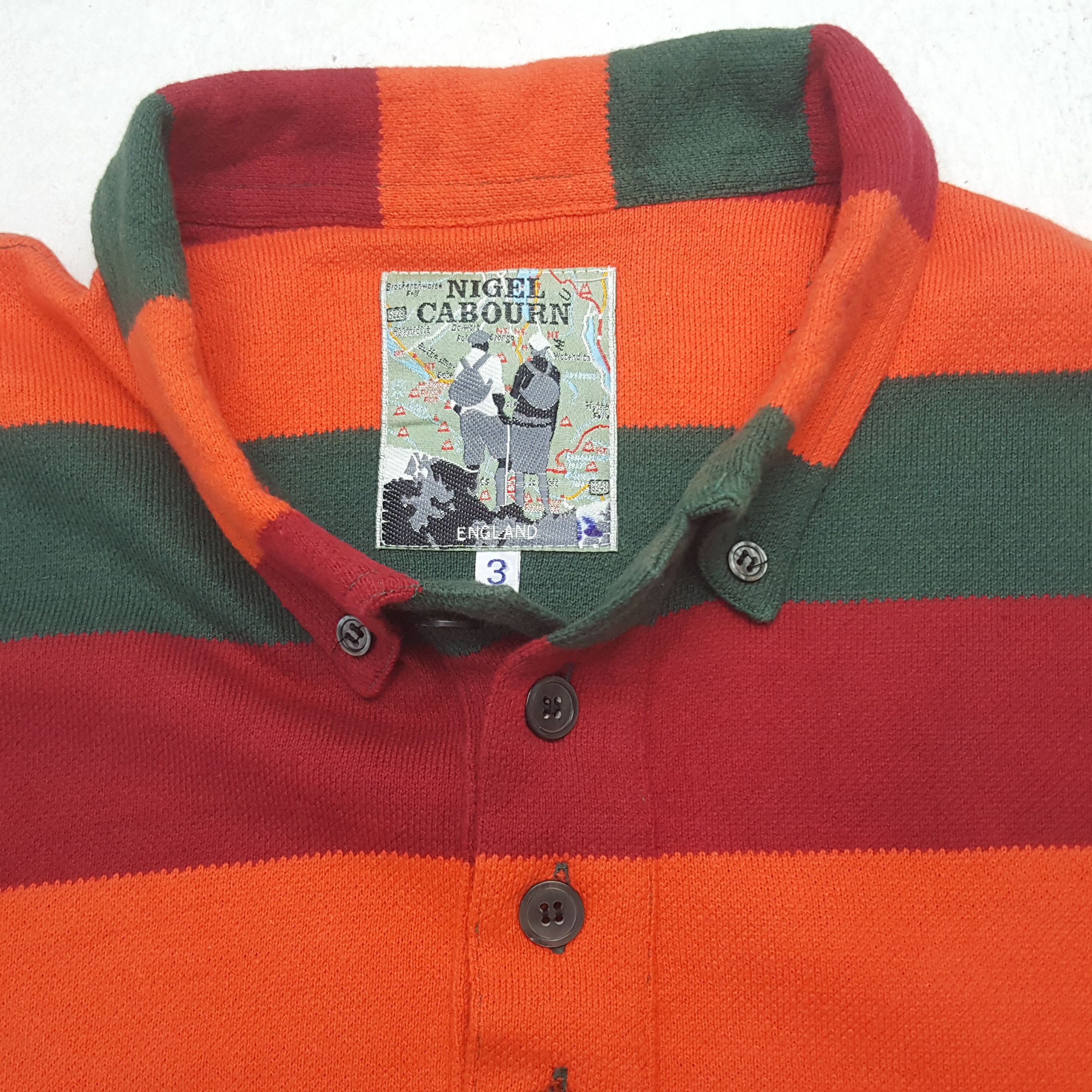 Nigel Cabourn Vintage Nigel Cabourn Designer Brand Stripes Polos RR1 Size US M / EU 48-50 / 2 - 4 Thumbnail