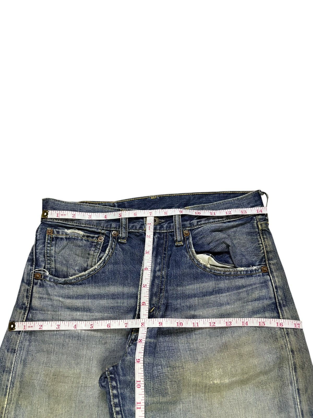 Levi's Vintage 90s Levis 503 Rusty Wash Distressed Baggy Jean Short Size US 29 - 14 Thumbnail