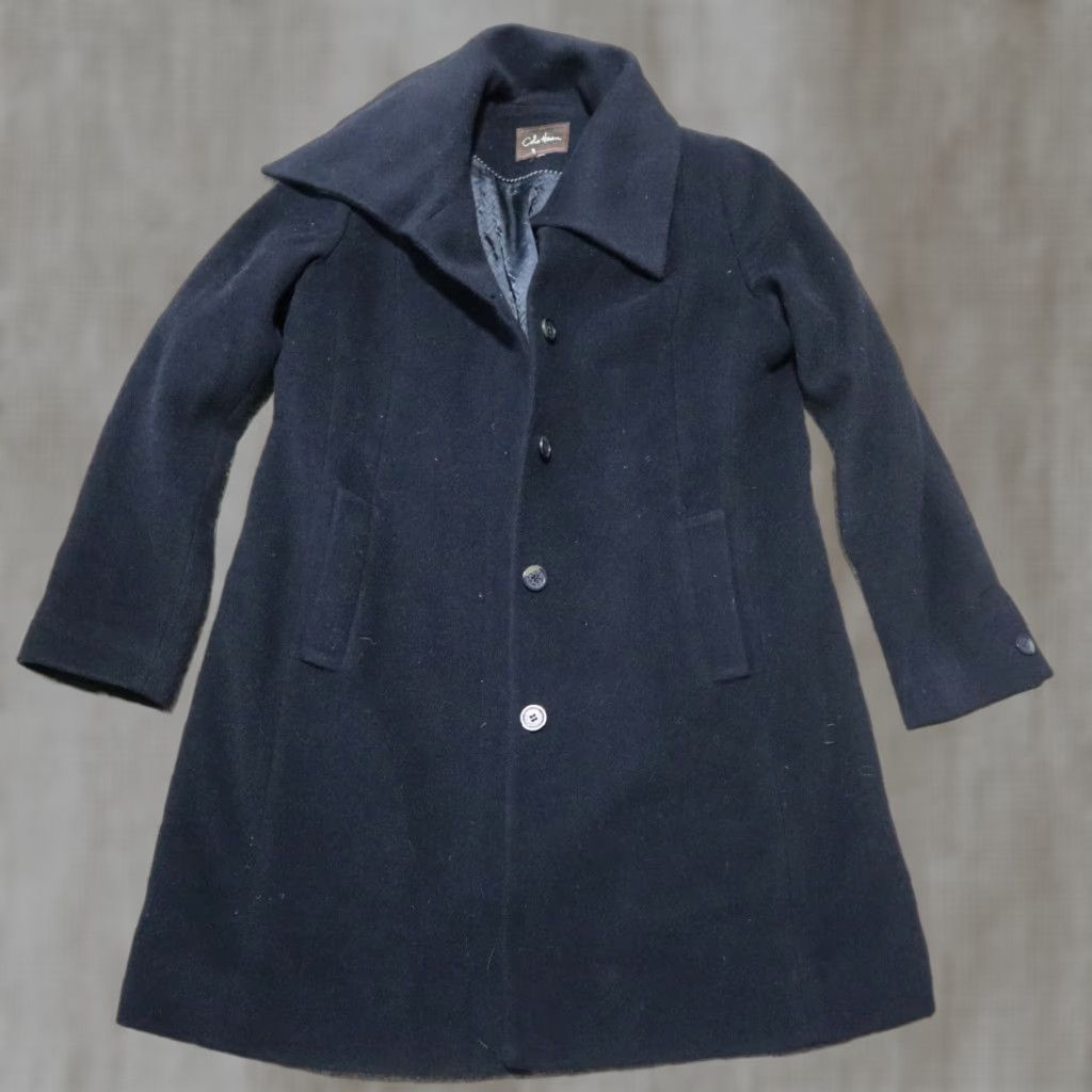Cole Haan VINTAGE Cole Haan Wool Cashmere Long Pea Coat Jacket Black Women's Size 8 Size M / US 6-8 / IT 42-44 - 1 Thumbnail