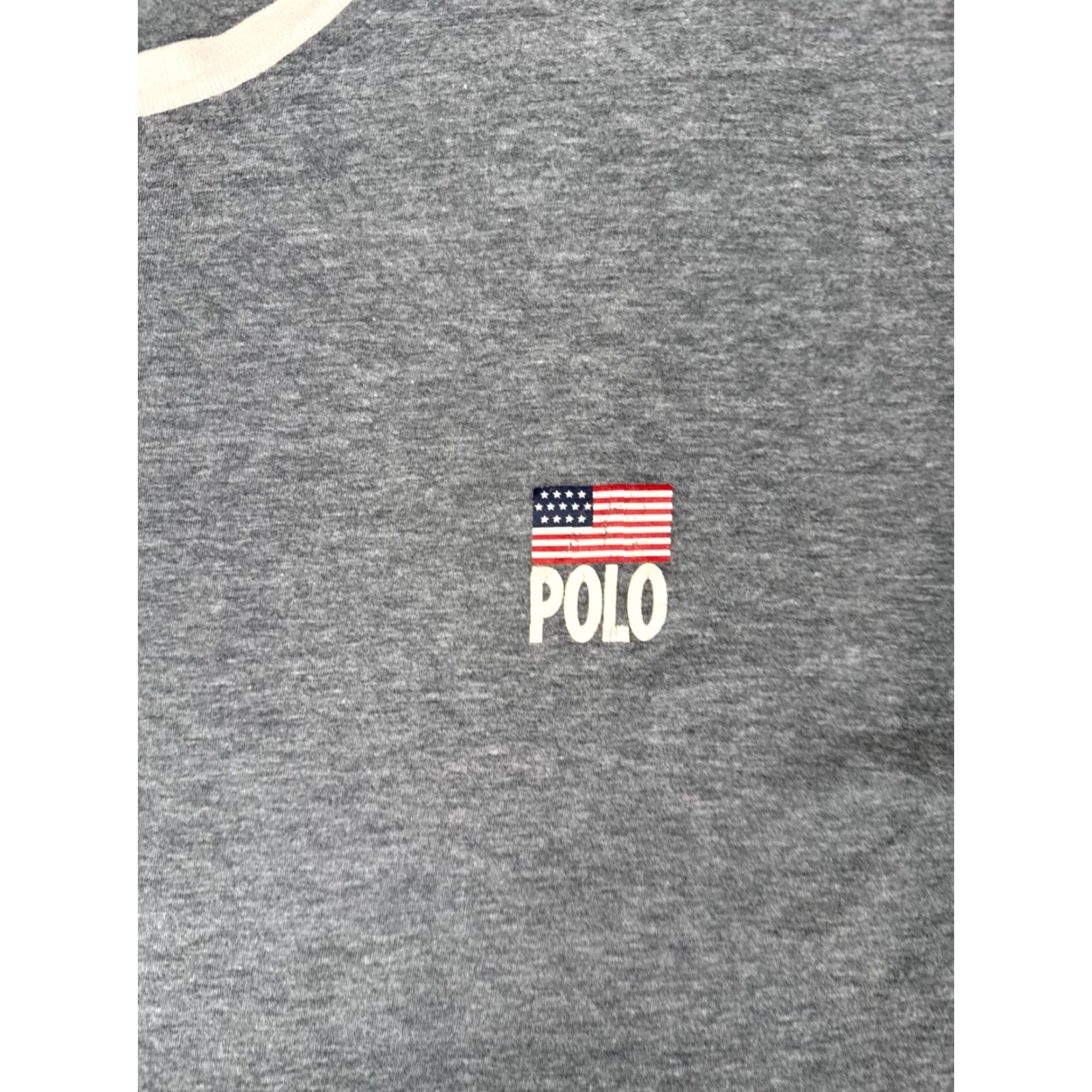 Vintage Polo Sport Ralph Lauren Shirt Adult Small Gray Cotton Crew USA Flag Size US S / EU 44-46 / 1 - 6 Thumbnail