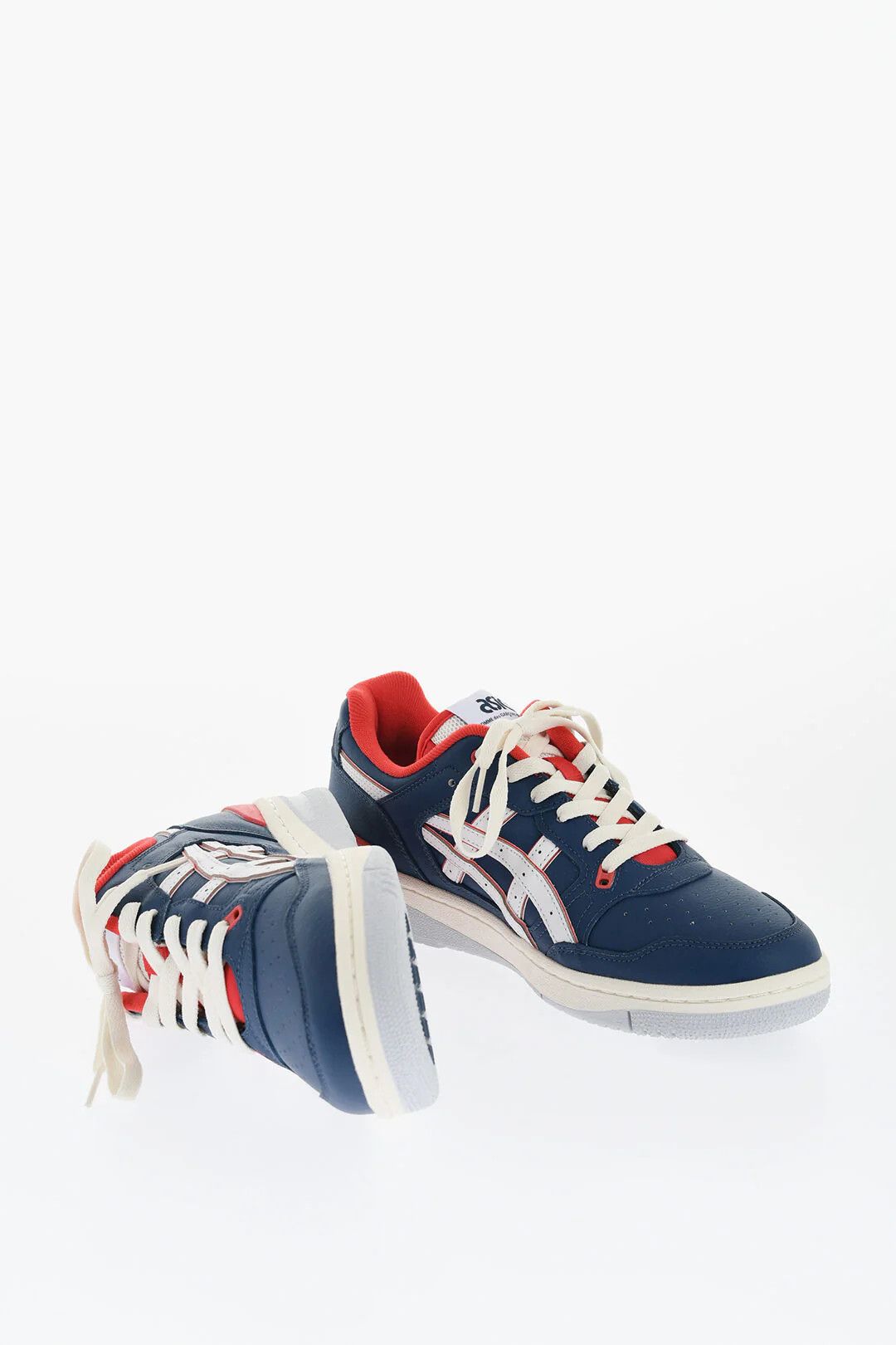 Comme des Garcons og1mm0426 Leather Low-Top Sneakers in White/Blue/Red Size US 6.5 / EU 39-40 - 3 Thumbnail