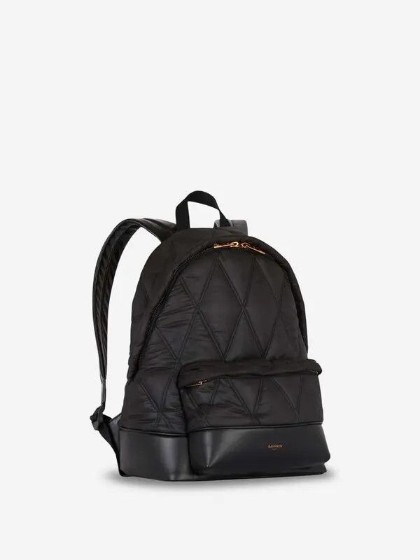 Balmain o1s1wg111225 Size:OS/Diamond Quilted Backpack in Black Size ONE SIZE - 2 Thumbnail