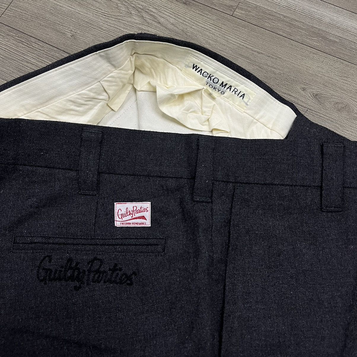 Japanese Brand × Wacko Maria Guilty Parties Wacko Maria Chainstitch Charcoal Pants Size US 30 / EU 46 - 7 Thumbnail