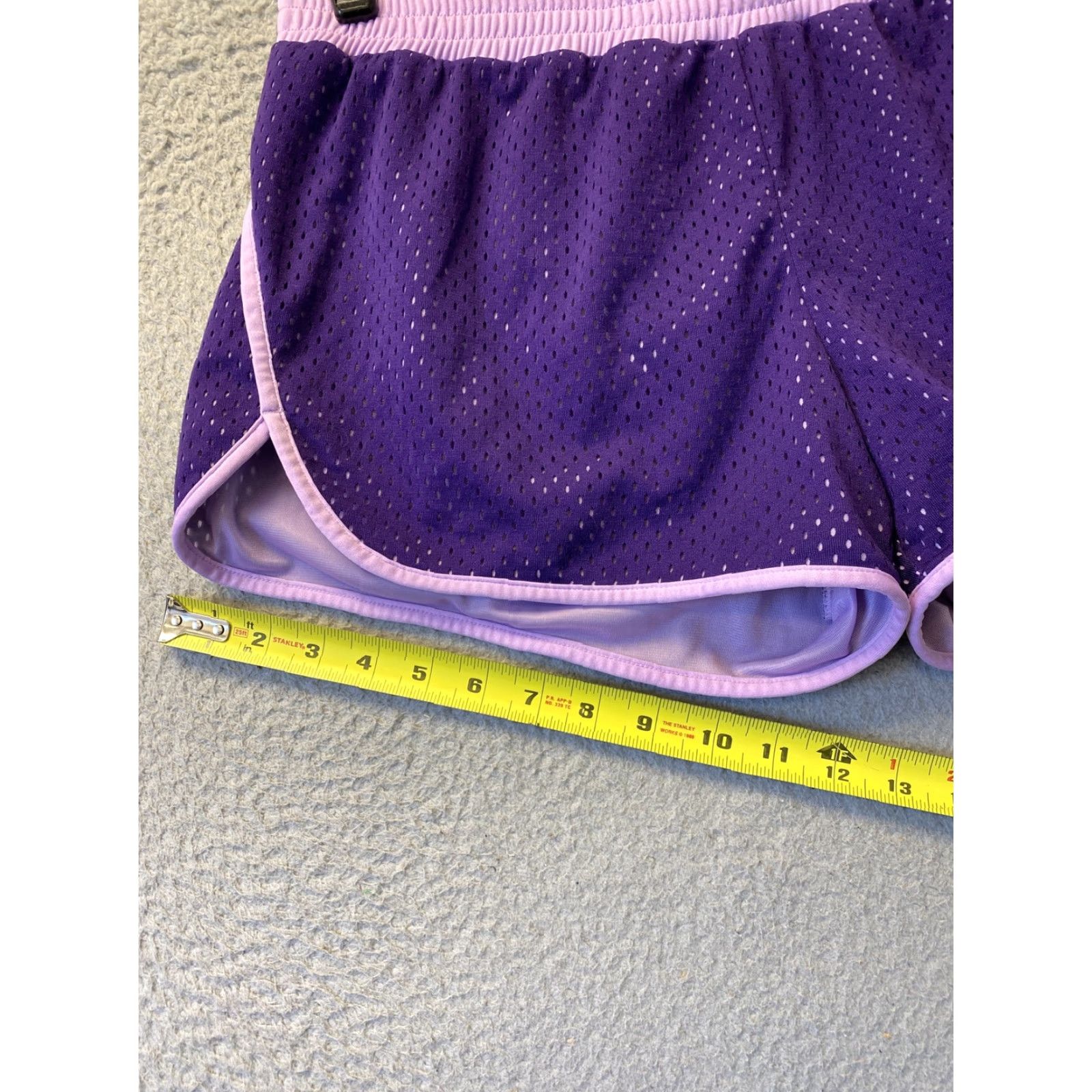 Champion Champion Duo Dry Womens Shorts Sz XL Purple Mid Rise 49-57 Size 40" / US 18 - 7 Thumbnail