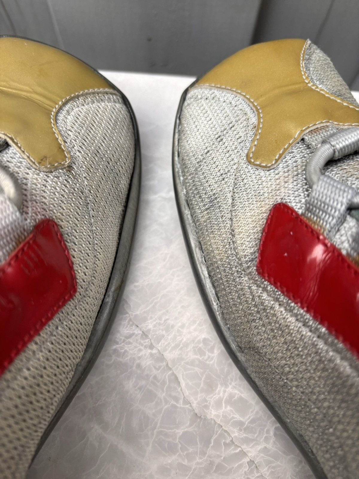 Prada × Vintage Vintage Prada Sneakers 2000s Mesh Sport Square Toe 90s 3876 Size US 8 / IT 38 - 16 Thumbnail