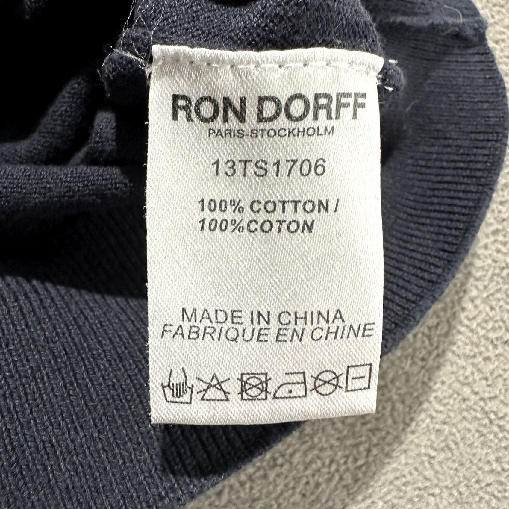 Vintage Ron Dorff Polo Shirt Mens Small Navy Blue 100% Cotton Knit RD Tennis EUC Size US S / EU 44-46 / 1 - 5 Thumbnail