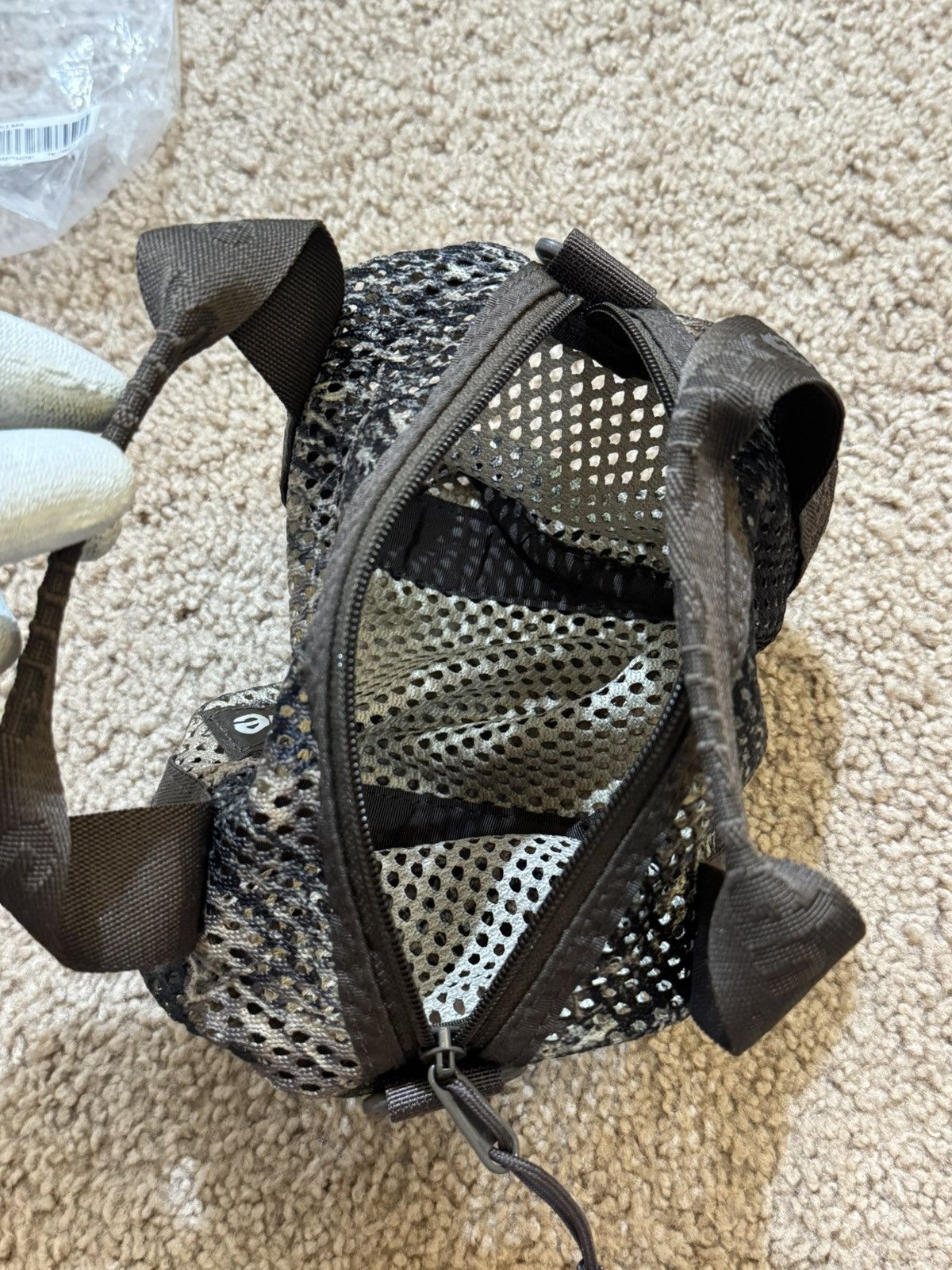 Supreme SS25 Supreme Mesh Mini Duffle Bag Khaki Camo | Grailed