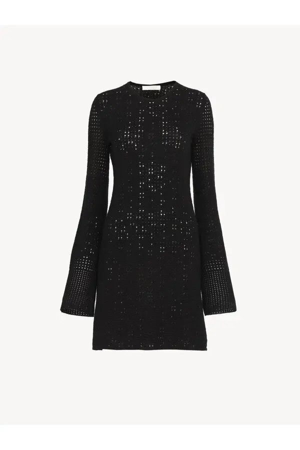 Chloe o1loc1c10425 Mini Sheath Dress in Black Size L / US 10 / IT 46 - 1 Thumbnail