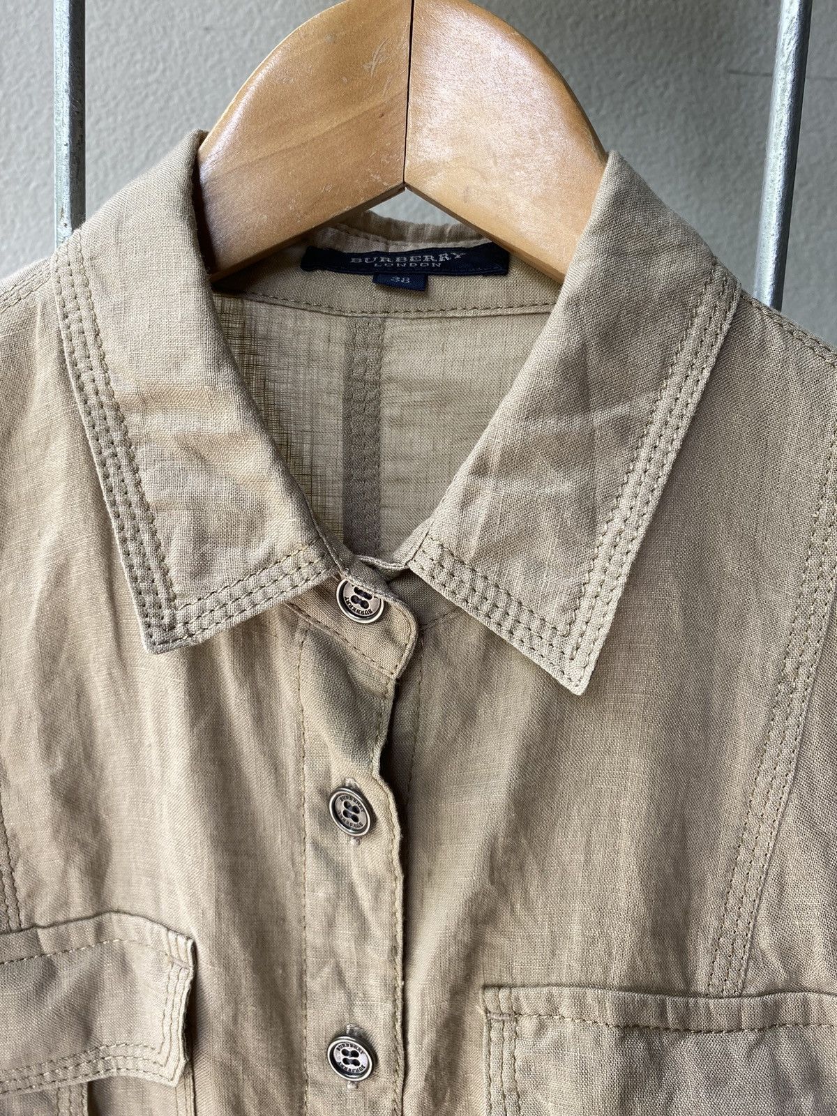 Burberry BURBERRYS Khaki Utility Shirt Size XS / US 0-2 / IT 36-38 - 3 Thumbnail