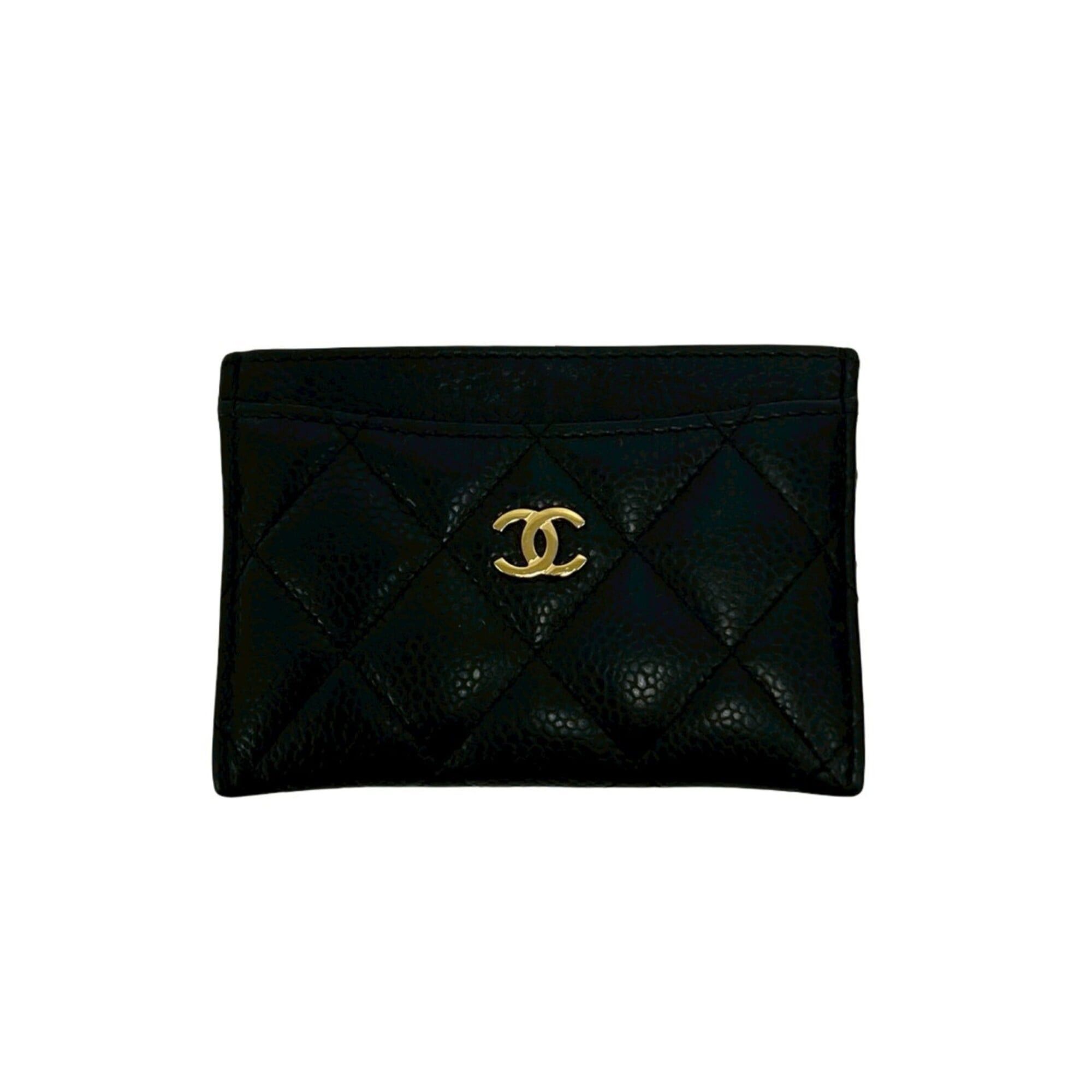 Chanel CHANEL Matelassé Coco Mark Caviar Leather Business Card Holder/Card Case/Pass Case, Black, 38791 Size ONE SIZE - 1 Thumbnail