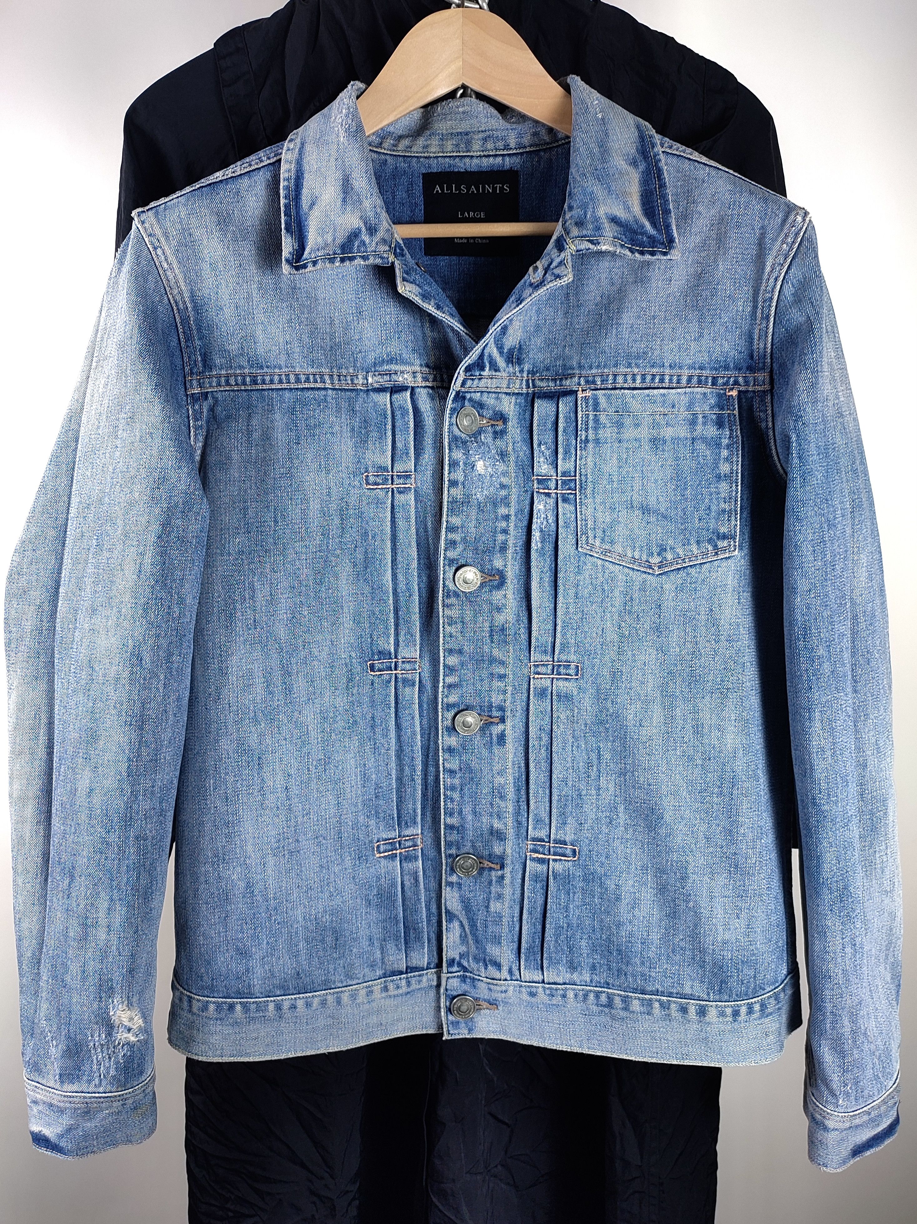 Allsaints Allsaints Distressed Hisa Denim Jacket Size US L / EU 52-54 / 3 - 3 Thumbnail