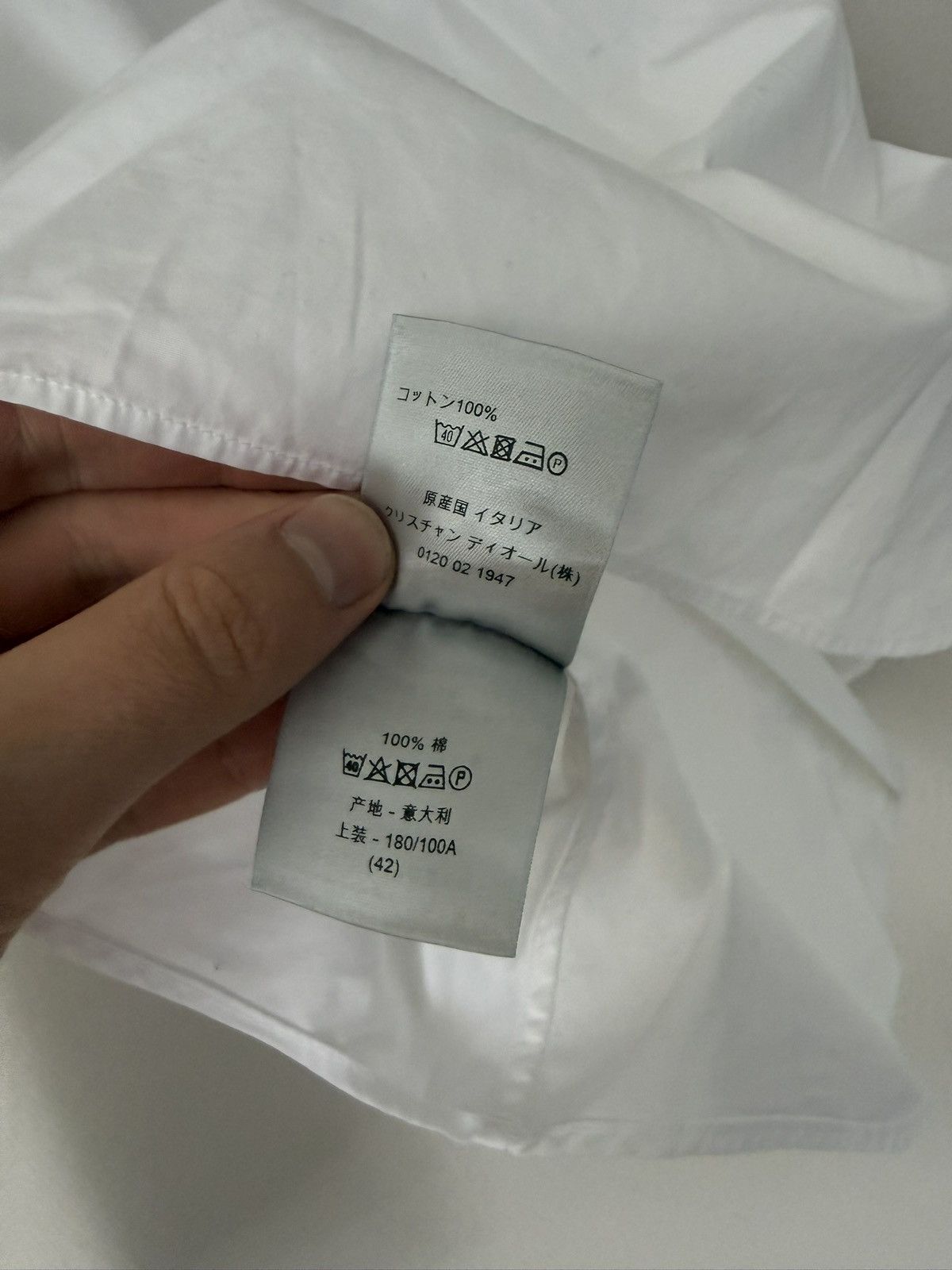 Dior Dior Bee Embroidered White Poplin Shirt Size US M / EU 48-50 / 2 - 10 Thumbnail