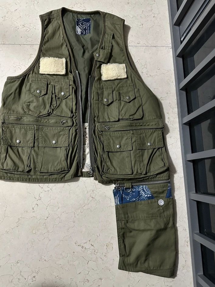 image of Visvim 20Ss Ict Pilar Tactical Fisherman Vest in Green, Men's (Size Medium)