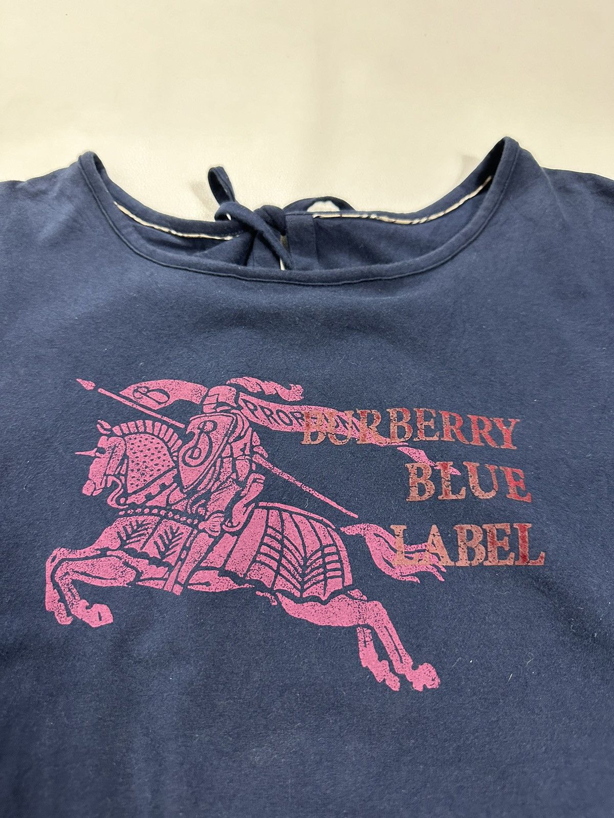 Burberry × Vintage Burberry Blue Label Big Logo Tshirt Size XS / US 0-2 / IT 36-38 - 7 Thumbnail