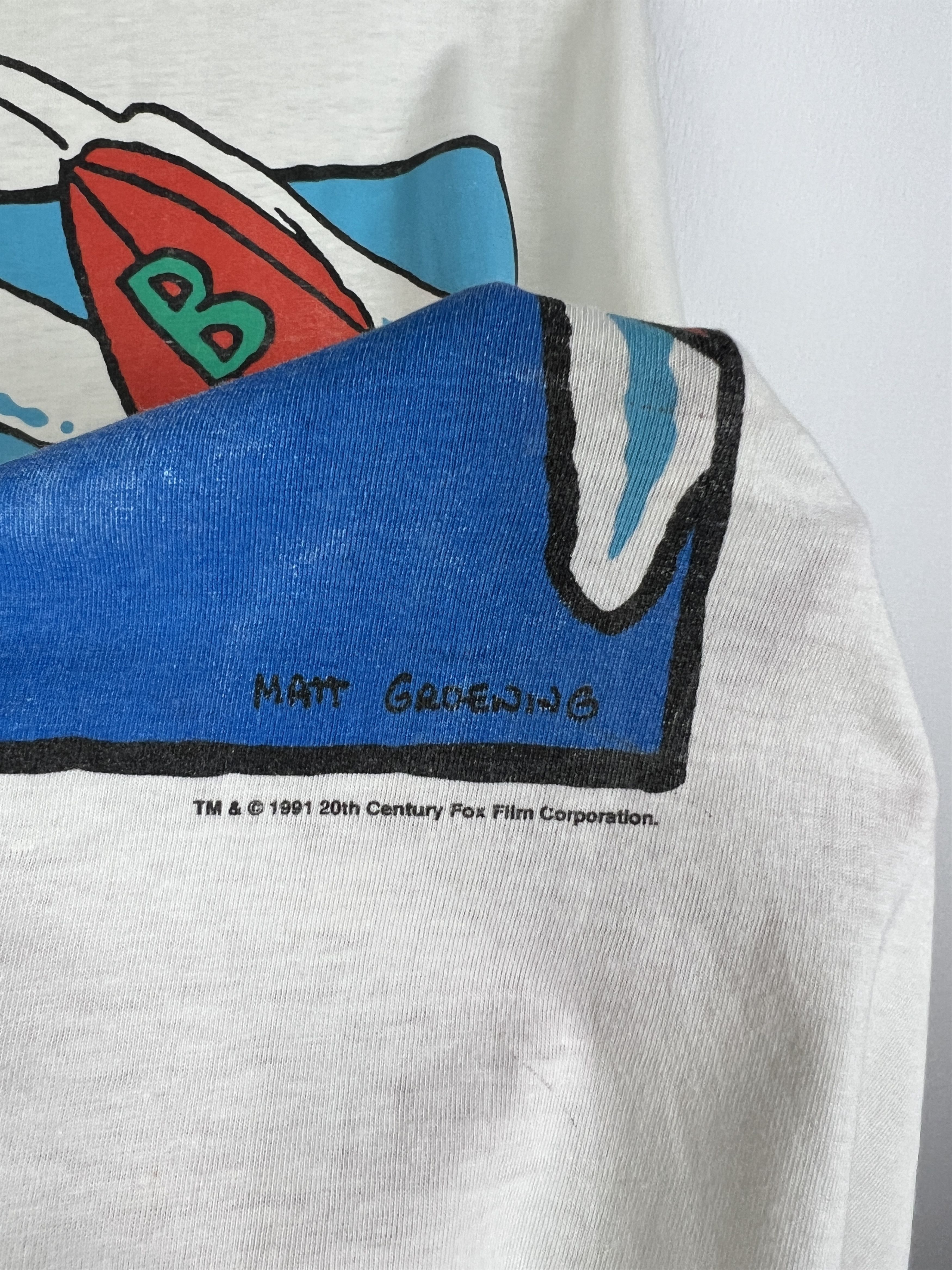 Vintage Bart Simpson Cowabunga Surf Misprint Graphic Shirt Tee Size US XL / EU 56 / 4 - 4 Thumbnail