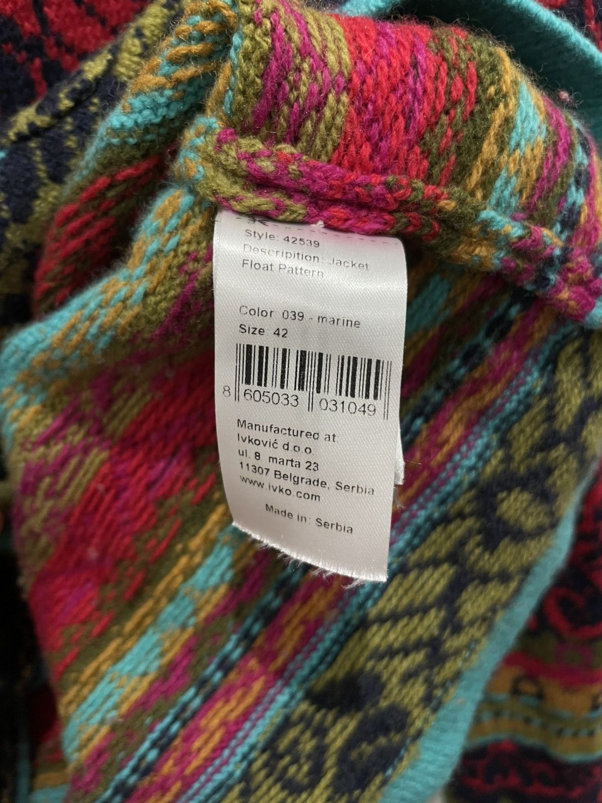 Vintage Ivko Woman Handwritten Vintage Wool Knit Sweater Cardigan Size M / US 6-8 / IT 42-44 - 13 Thumbnail