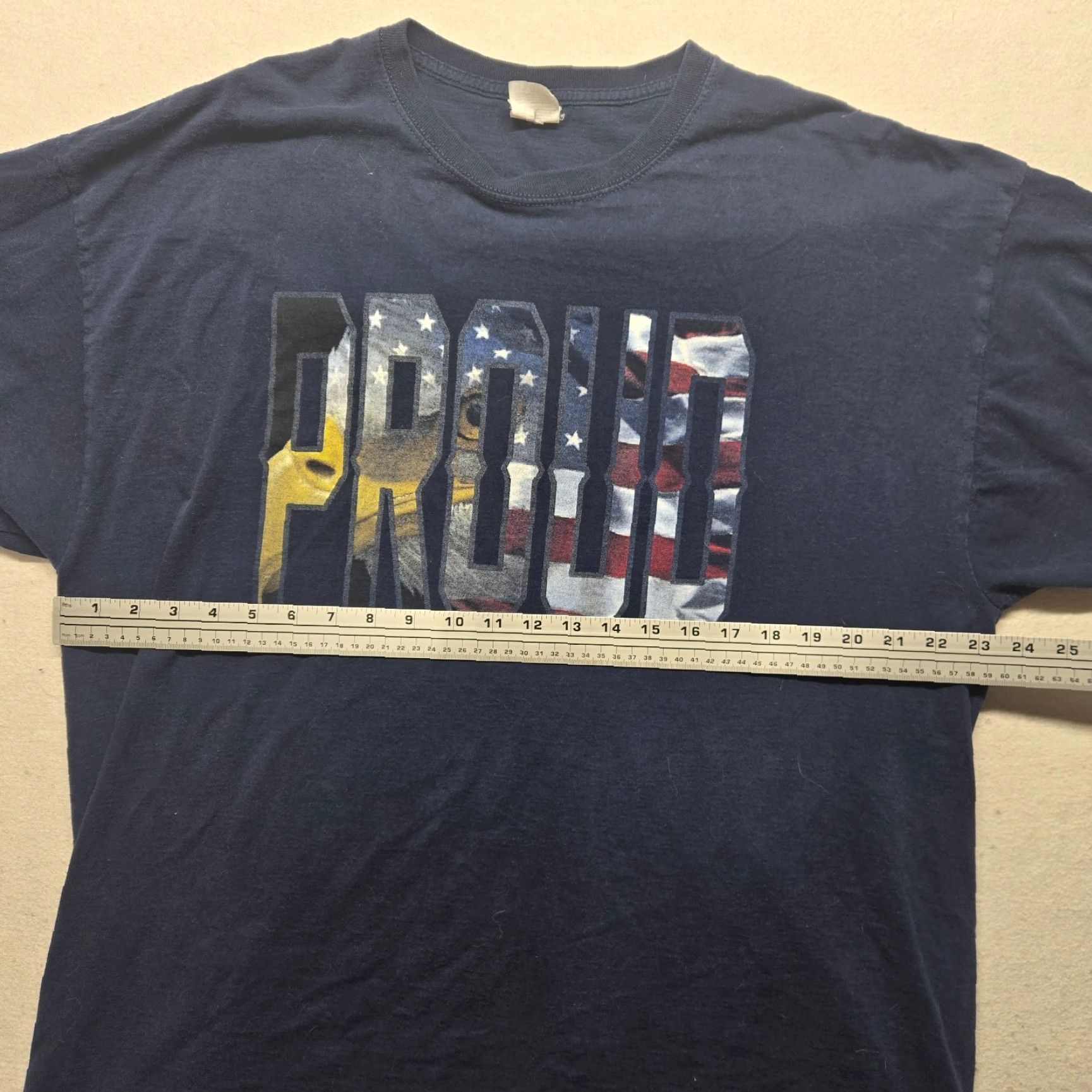 Vintage America USA Patriotic Blue Tee Shirt Short Sleeve Men 2XL XXL 2XL USA Flag 4th July Gift Summer Shirts Mens Size US XXL / EU 58 / 5 - 4 Thumbnail