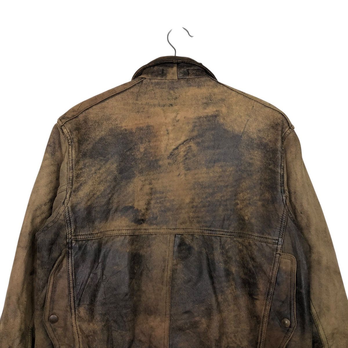 Japanese Brand 🔥VINTAGE FLY BOMBER LEATHER JACKET ROBO MILANO ISSEY MIYAKE Size US M / EU 48-50 / 2 - 11 Thumbnail