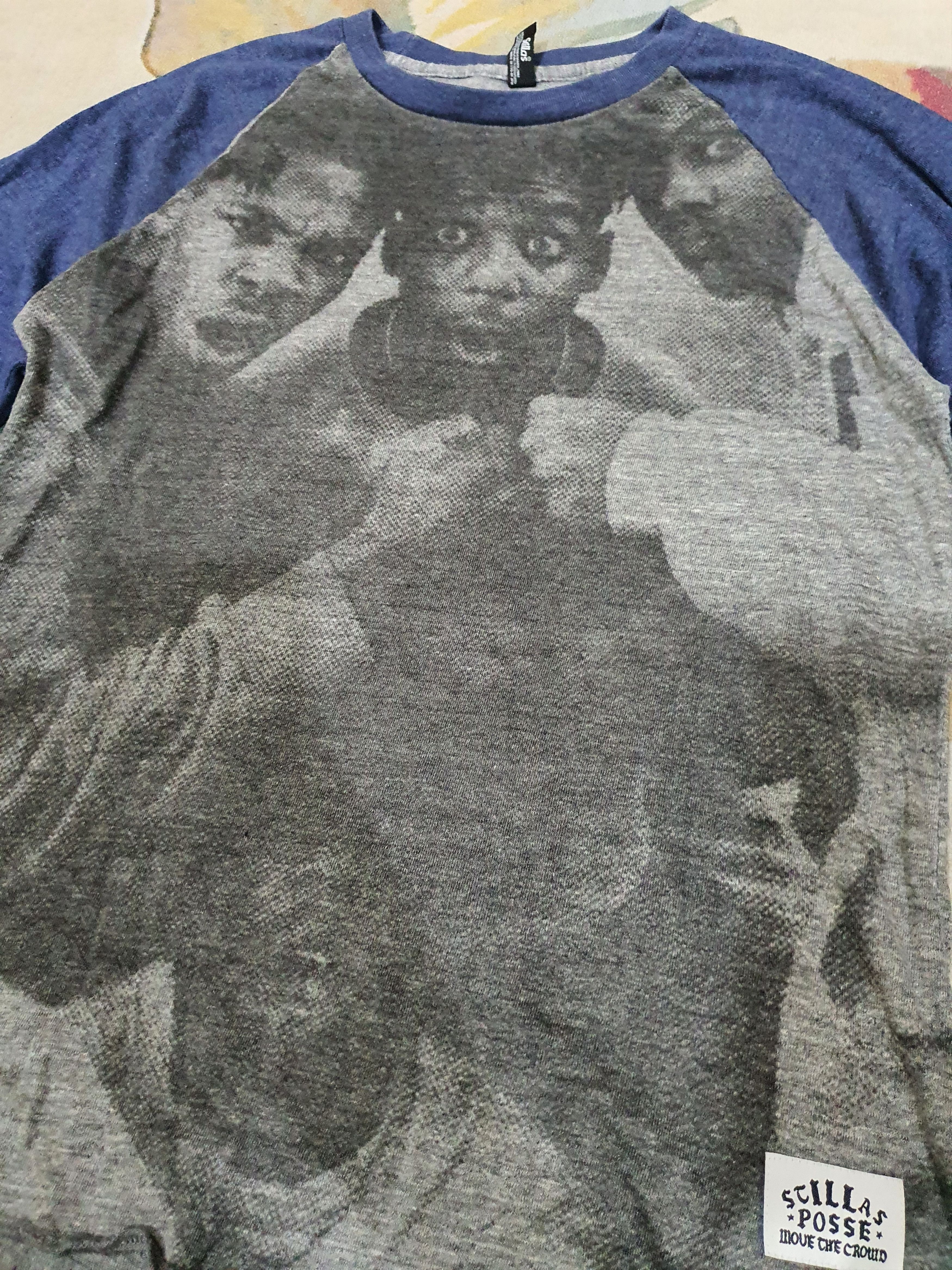 Japanese Brand vintage-style raglan t-shirt with blue three-quarter sleeves Size US L / EU 52-54 / 3 - 2 Thumbnail