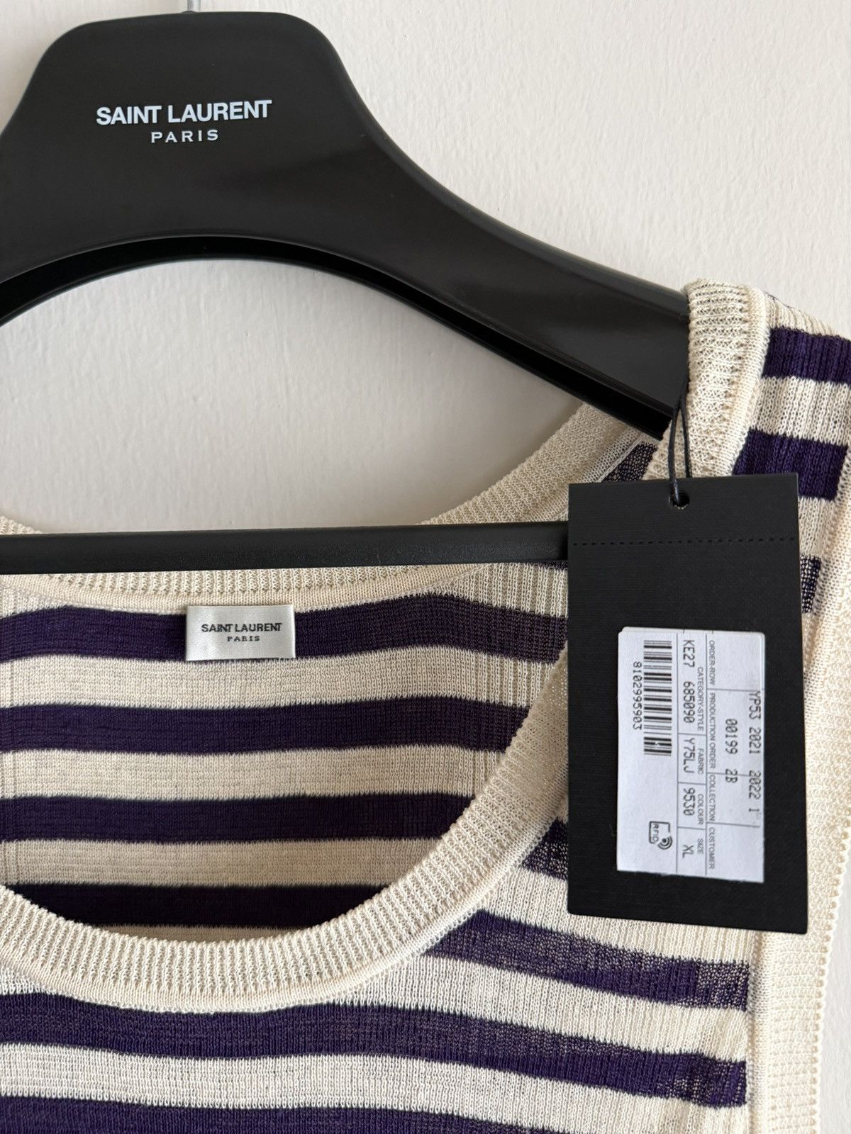Saint Laurent Paris Saint Laurent Paris - Striped tank - Linen & Silk - Size XL Size US M / EU 48-50 / 2 - 4 Thumbnail