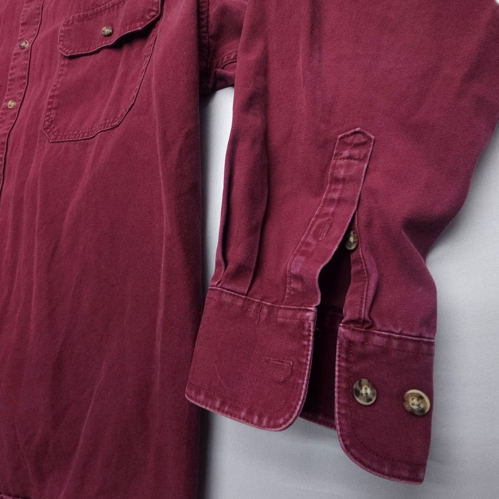Vintage Cabela's Heavyweight Canvas Long Sleeve Shirt Mens 2XLT Red Work Field Bush Cotton Canvas Button-Up Casual, Workwear Mens 2XLT Red Shirt Size US XXL / EU 58 / 5 - 7 Thumbnail