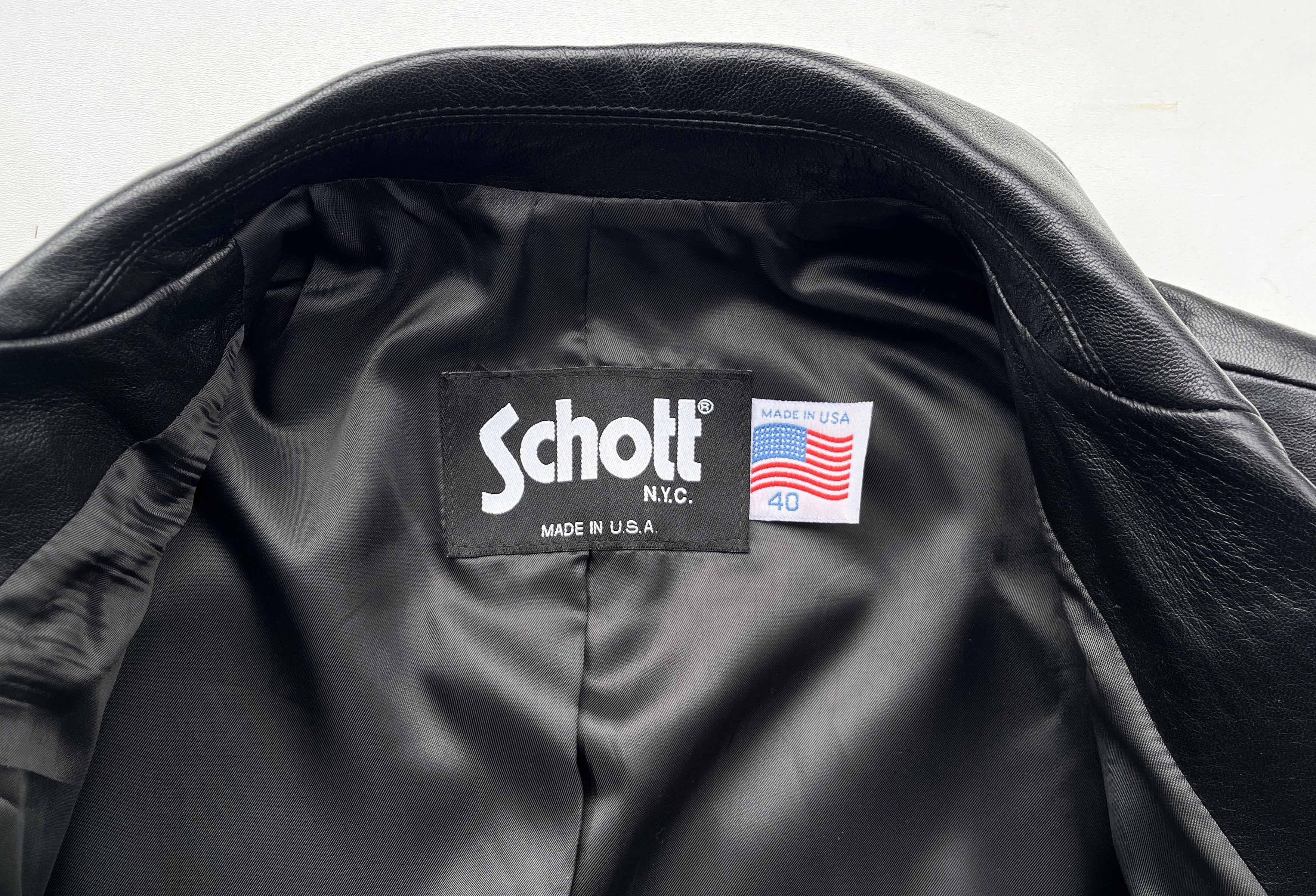 Schott Schott Leather Blazer Size US M / EU 48-50 / 2 - 13 Thumbnail
