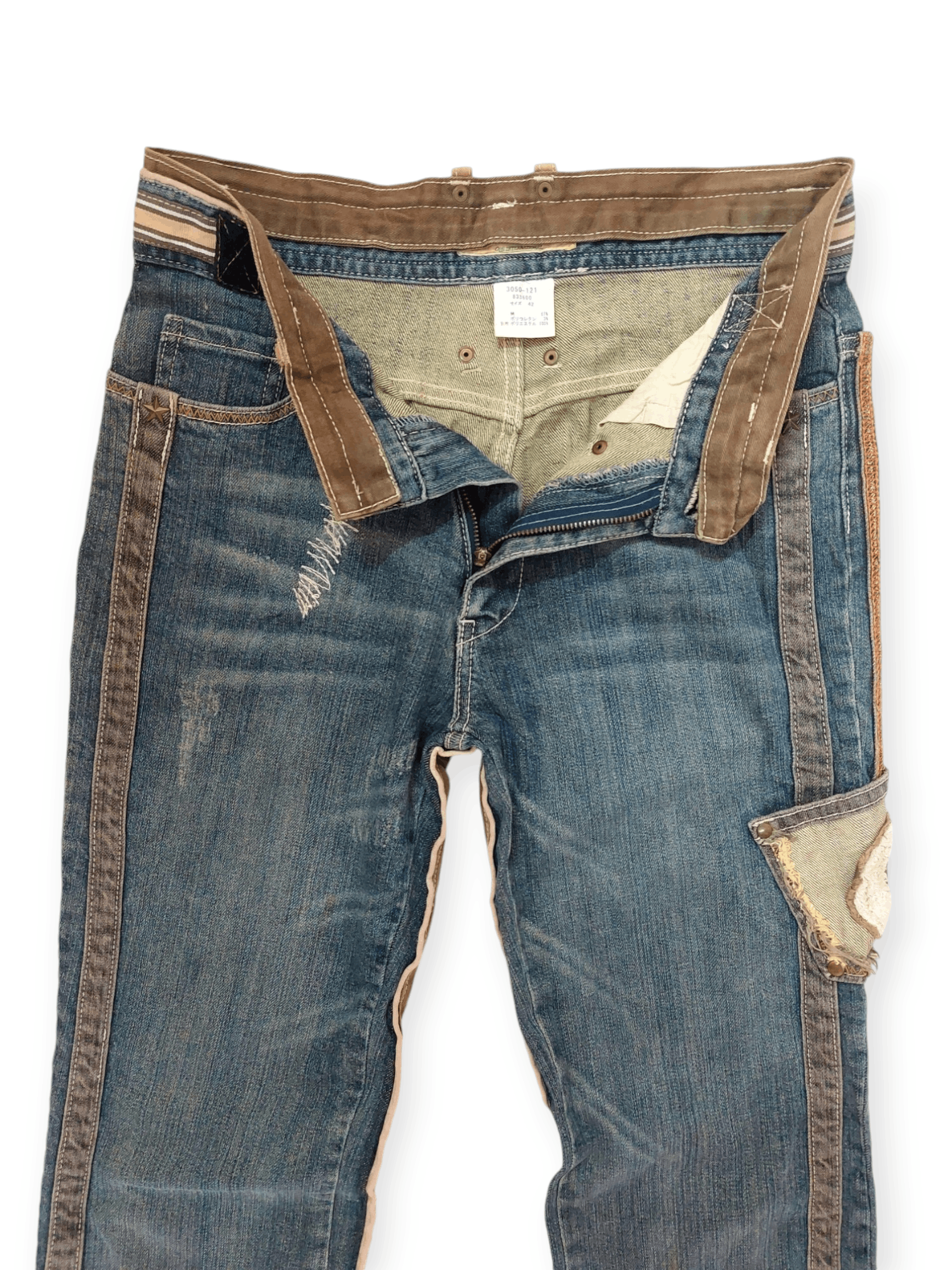 Other Vintage Flare Unopiu Distressed Denim Size 28" / US 6 / IT 42 - 5 Thumbnail