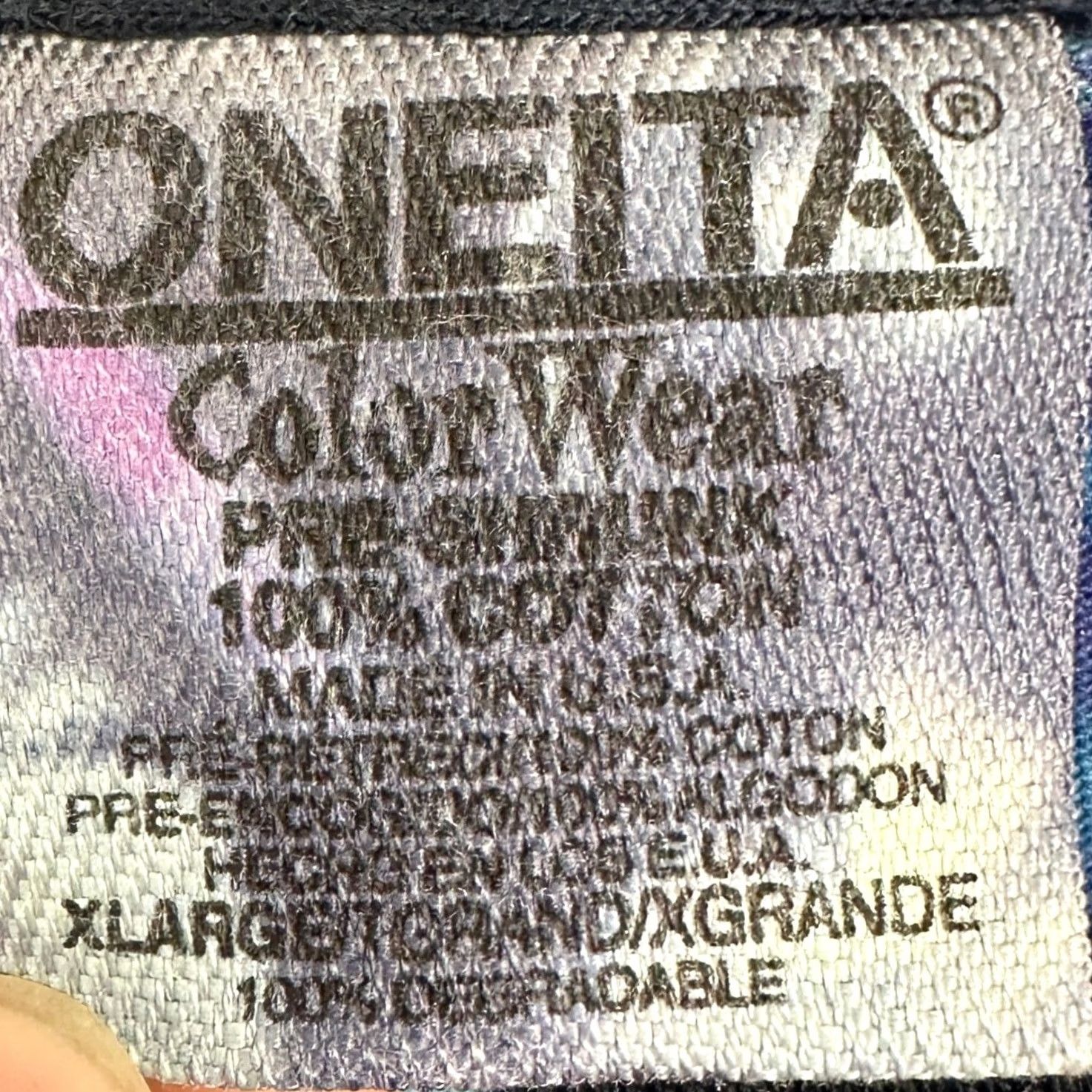 Vintage VINTAGE Oneita T-Shirt Men XL Purple Graphic Tie Dye Love Potion 69 USA Made EUC Size US XL / EU 56 / 4 - 4 Thumbnail