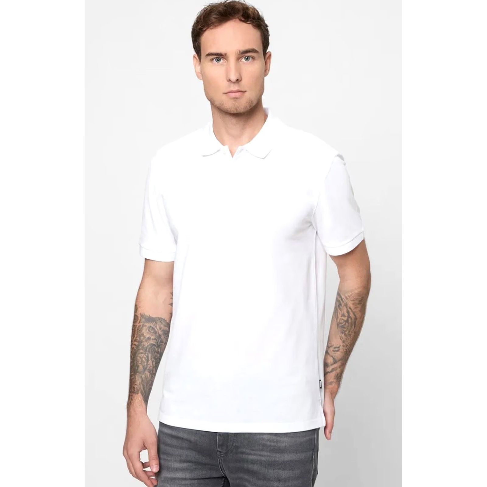 Hugo Boss Hugo Boss Polo T-Shirt Luxury Classic White L Men Size US L / EU 52-54 / 3 - 3 Thumbnail