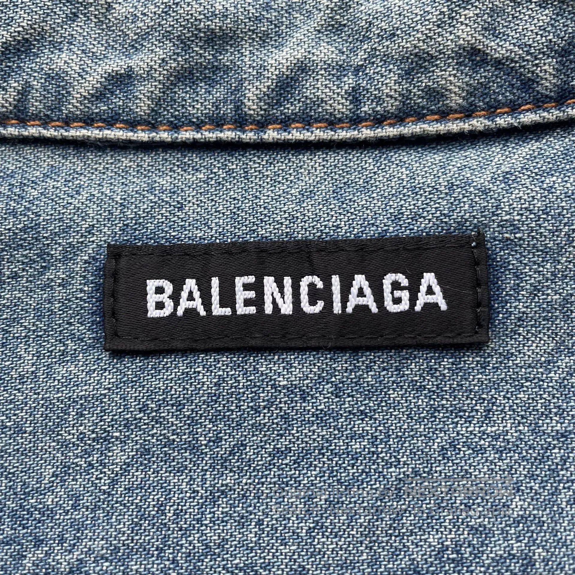 Balenciaga Balenciaga Vintage Logo Long Sleeve Denim Shirt. Size US M / EU 48-50 / 2 - 4 Thumbnail