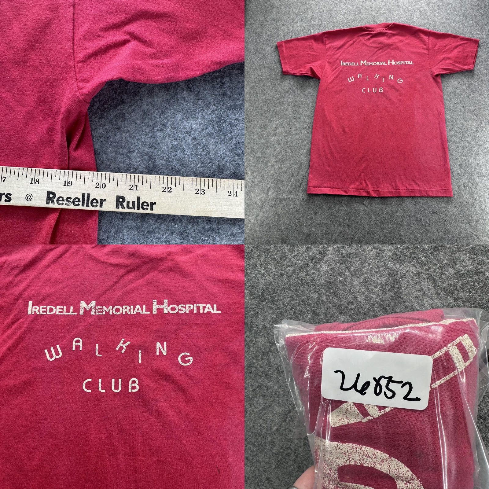Hanes VINTAGE Hanes T-Shirt Mens Large Red Iredell Memorial Hospital Fitness Walking Club Graphic Print Crew Neck Short Sleeve 50/50 USA 80s Size US L / EU 52-54 / 3 - 8 Thumbnail
