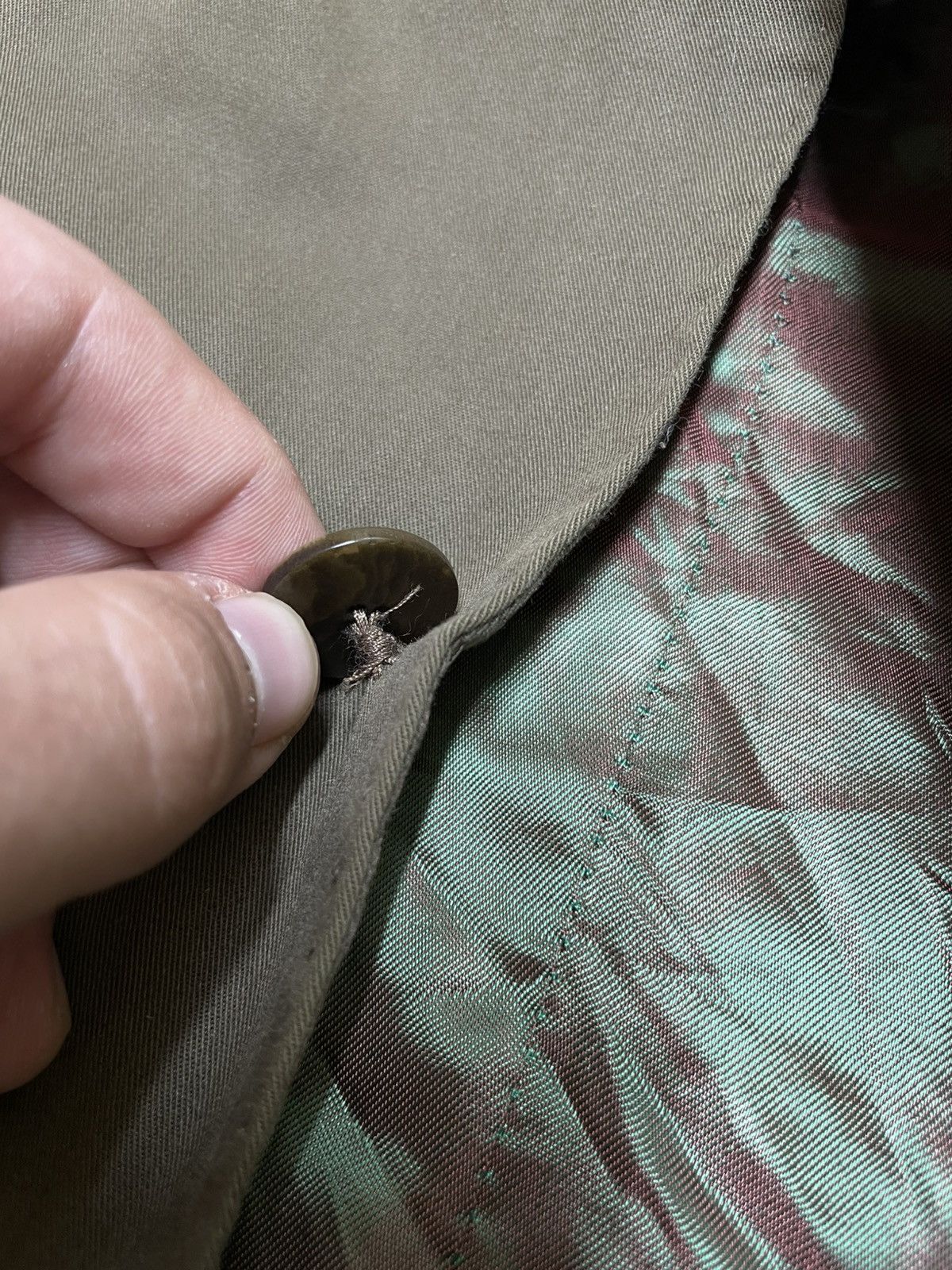 Burberry × Burberry Prorsum Khaki Y2K Burberry Blazer Jacket LGB Opium Style Size 50L - 6 Thumbnail