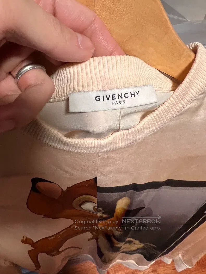 Givenchy Givenchy Bambi print silk hooded sweatshirt, flesh pink Size US M / EU 48-50 / 2 - 3 Thumbnail