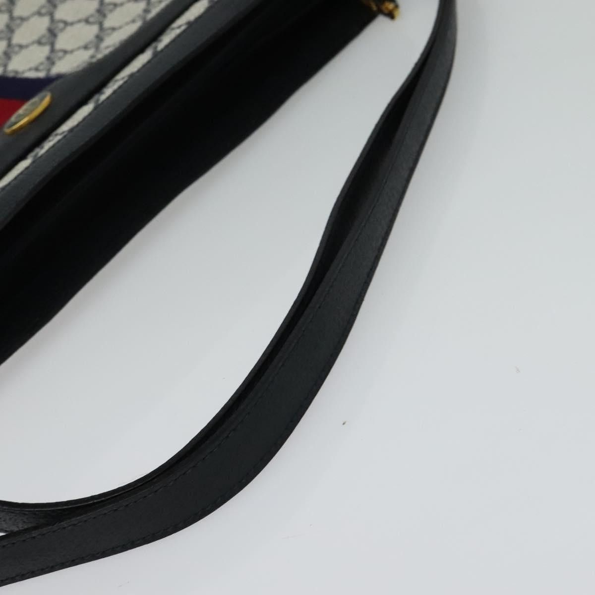 Gucci GUCCI GG Supreme Sherry Line Shoulder Bag Pvc Navy Gold 41 Size ONE SIZE - 7 Thumbnail