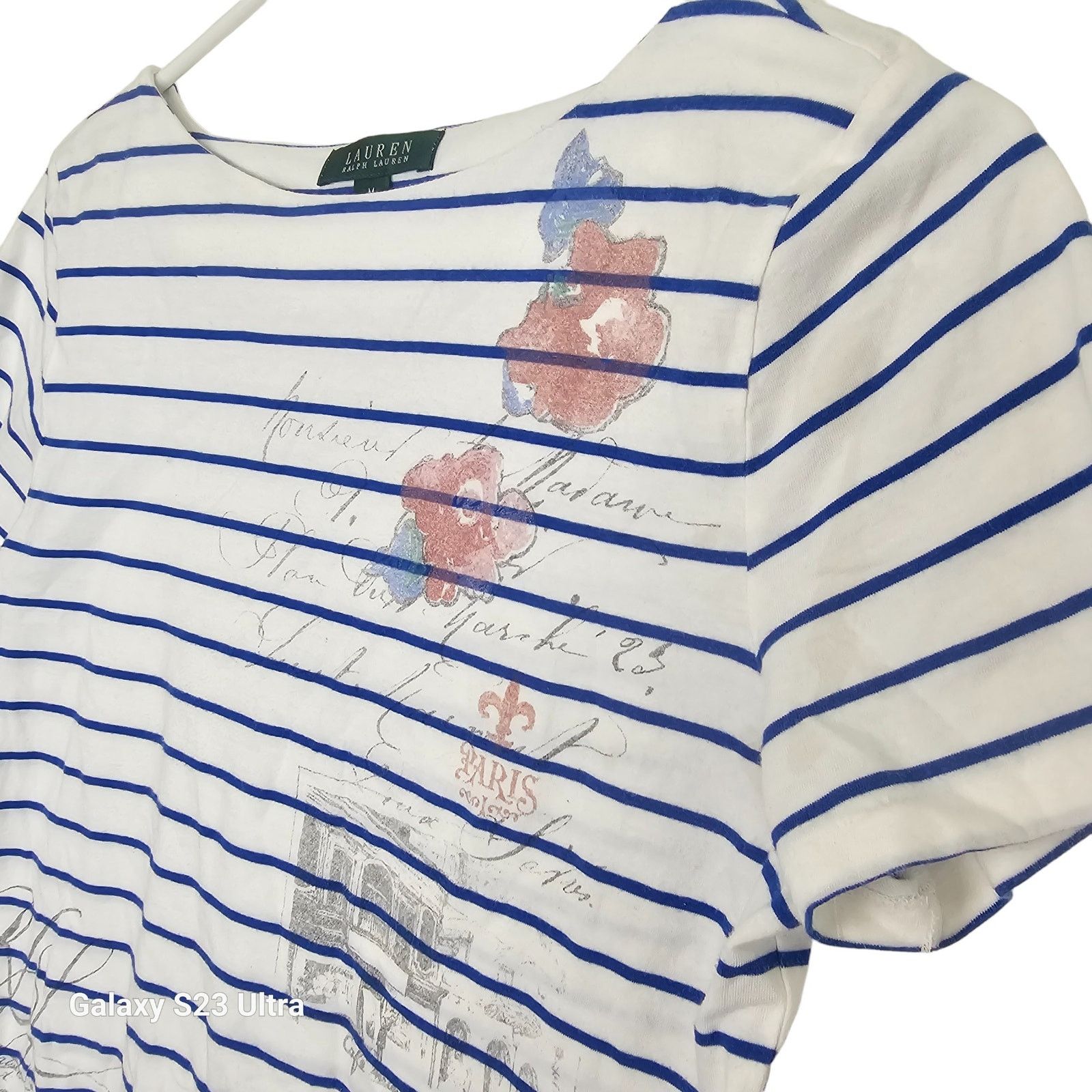Lauren Ralph Lauren Lauren Ralph Lauren Womens Striped Graphic Top Sz M Nautical Size M / US 6-8 / IT 42-44 - 4 Thumbnail
