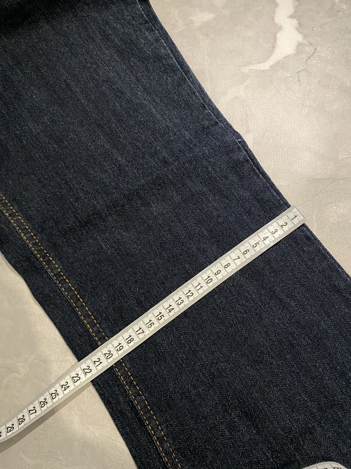 Vintage Underground Washed Flared Denim Uneven Fade Raw Look Size US 31 - 13 Thumbnail