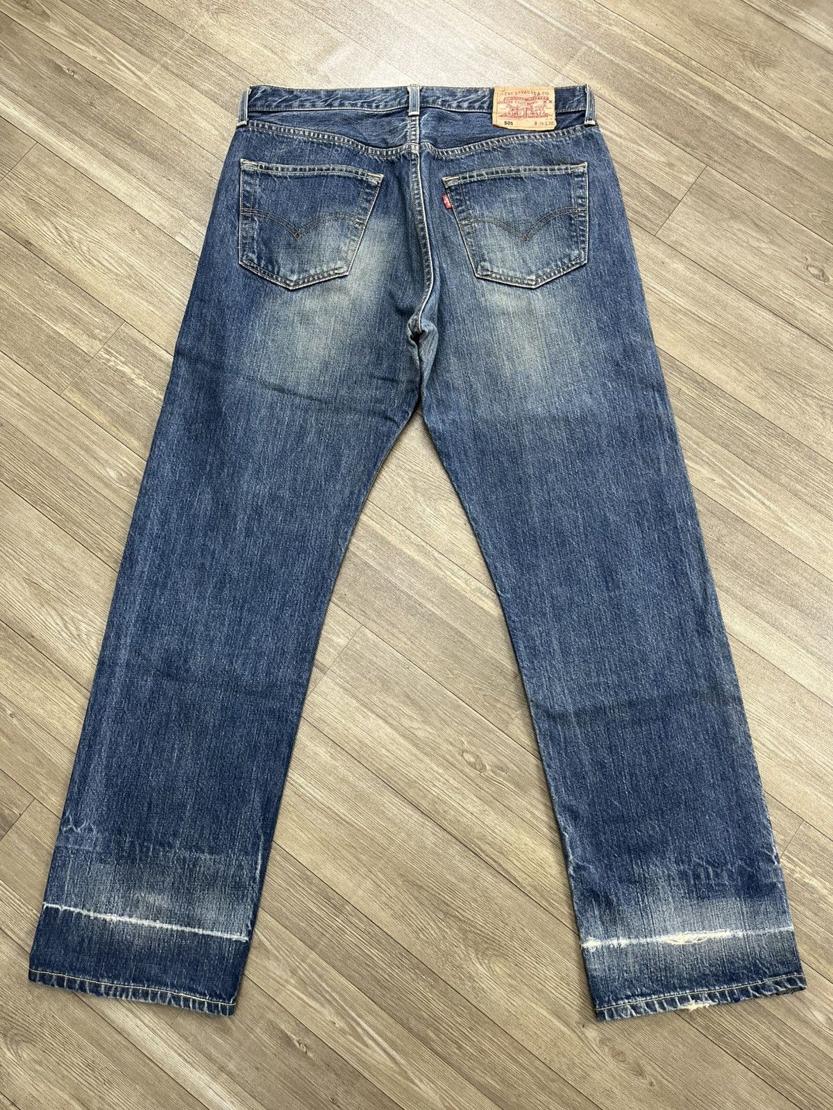 Levi's Vintage Clothing 🇹🇷1990s Vintage Levis 501 Distressed 34x30 Straight Leg Jeans Size US 34 / EU 50 - 17 Thumbnail