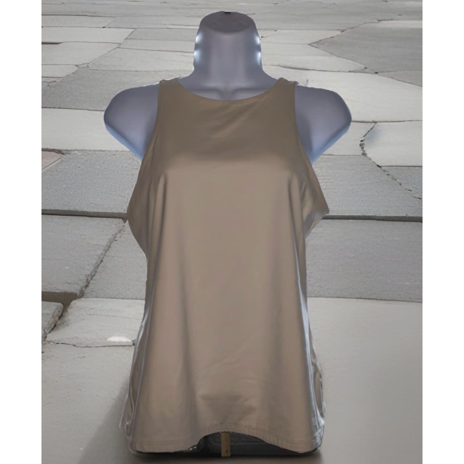 Worthington Worthington sleeveless Top Shirt Blouse Women M Tan Crew Neck Light Summer Casual Vintage: No, Sleeveless, Knit, Regular Fit Size M / US 6-8 / IT 42-44 - 7 Thumbnail