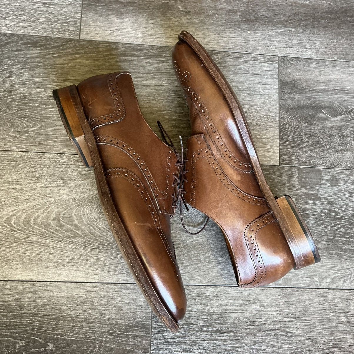 Vintage Vintage 1990s Steed Ambassador Leather Wingtip Loafers Shoes Size US 12 / EU 45 - 2 Thumbnail